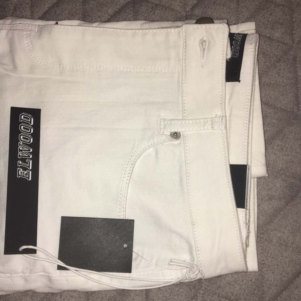 White Denim Moto Pants